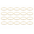 2mm Gold Filled Initial Mother of Pearl Charm Waterproof Bracelets