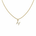 14k Gold and Diamond Initial Necklace