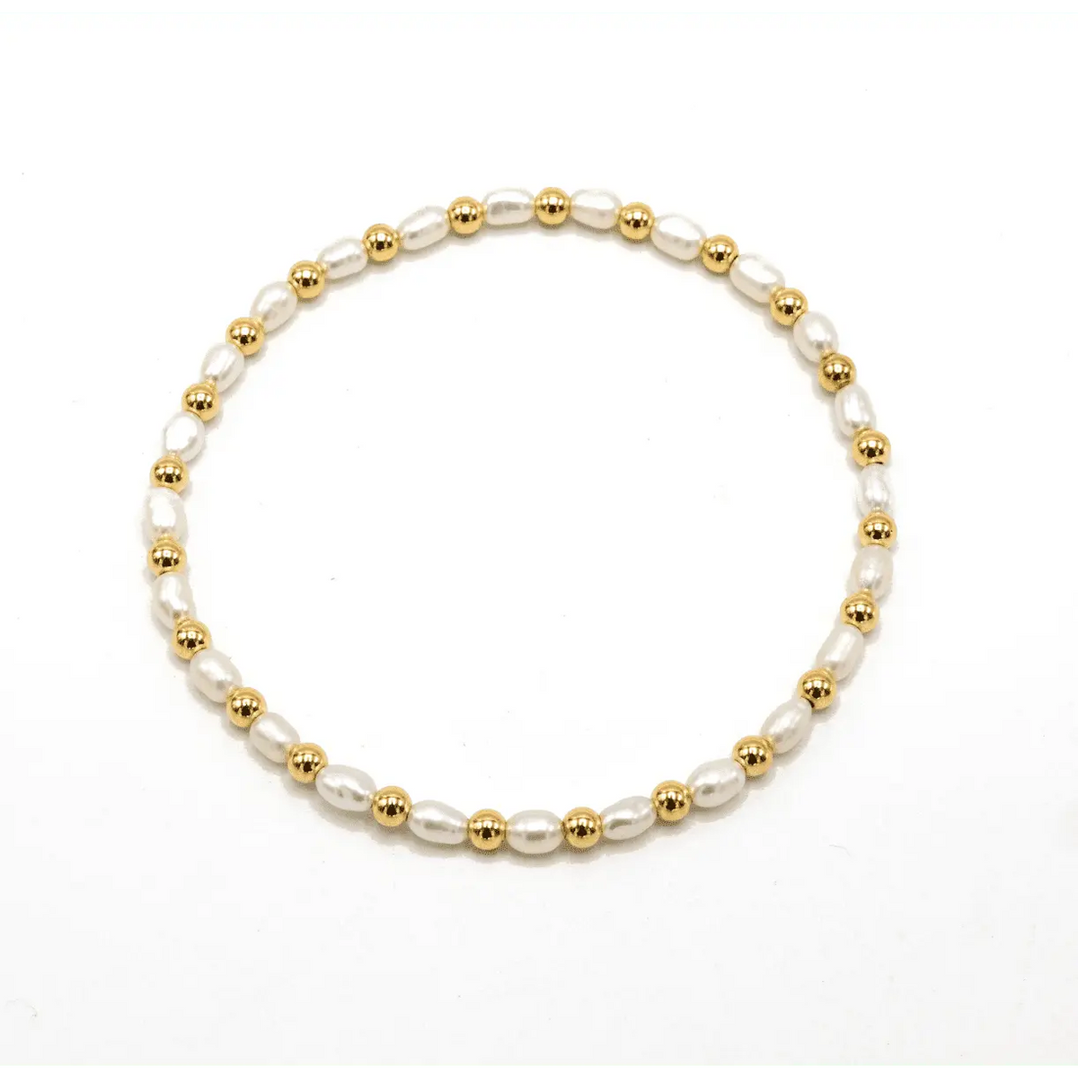 3mm Montauk 14k Gold and Pearl Waterproof Bracelet